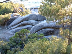 Weird rock formations around Lake Tahoe
